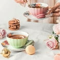 thumbnail image 4 of SIEYIO Practical Teas Cup Set With Saucer Sophisticated Ceramic Teas Cup Set European Designs Mugs for Business Occasion, 4 of 20