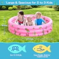 thumbnail image 2 of Piscina inflable redonda para bebés, piscina inflable portátil para niños/niños, piscina para niños,interior y exterior, centro de juegos de agua para niños pequeños, niños, niñas y niños oso de fresa Hogar, 2 of 4