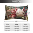 thumbnail image 2 of Goofa Colorful Axolotl Underwater Print Plush Throw Pillow Case, Soft Velvet with Hidden Zipper, Decorative Cushion Cover for Sofa, Bed, Car, and Home Décor-16"x24", 2 of 6
