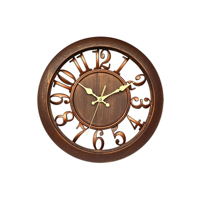 Matsuzay Reloj de pared 3D dígitos grandes relojes de arte de forma redonda reloj colgante Retro de moda cocina Oficina sala de estar dormitorio Decoración del hogar Matsuzay HA082695-00