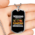 thumbnail image 2 of Camper Collier Prévision Week-End Camping Collier en Acier Inoxydable Ou 18k or Chien Tag 24" Chaîne, 2 of 8