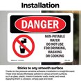 thumbnail image 3 of Non OSHA Danger Vinyl Decal Label 18 Inch x 12 Inch - 10 Pack, 3 of 6