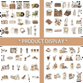 thumbnail image 3 of 160 PCS Vintage Stickers Scrapbook DIY Craft Supplies -Adhesive Sticker Pack for Junk Journal New, 3 of 7