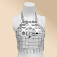 thumbnail image 4 of 1 pc Plastic Sequin Body Chain for Women Sexy Beach Bikini Circular Dress Silver 830mm, 4 of 8