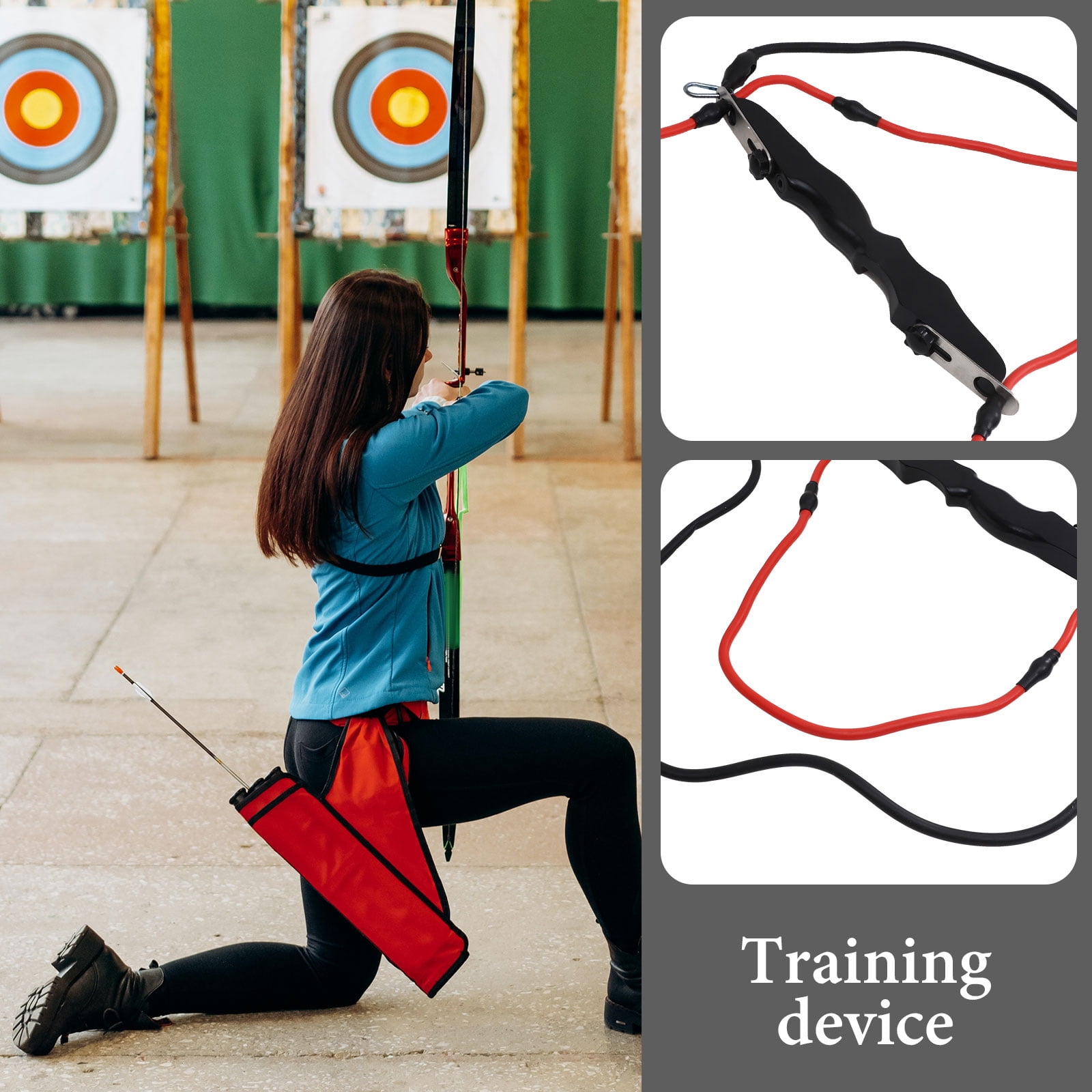 KHBUAB Bow Trainer with Multi Gear Adjustment for Strength Training and Puller Stretch in Assorted Colors