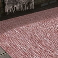 thumbnail image 5 of Superior Two-Toned Braided Indoor/ Outdoor Area Rug, Brick/ White, 4' x 6', 5 of 7