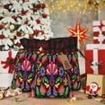 thumbnail image 6 of Rocae Colorful Floral Embroidery Mexican Print Christmas Drawstring Linen Gift Bag with Drawstrings Treat Bag Goody Present Bags for Christmas Party Favor, 6 of 8
