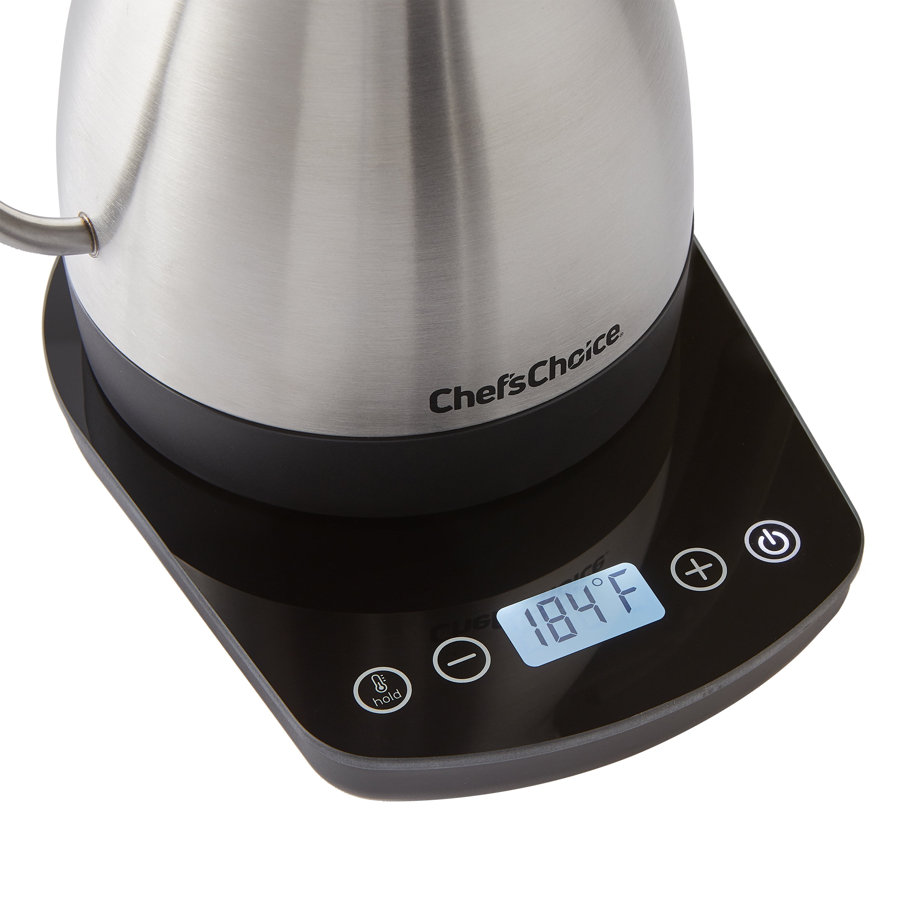 Chef'sChoice 673 Cordless Compact Electric Kettle in Brushed Stainless  Steel Features Boil Dry Protection and Auto Shut Off Easy Pour, 1-Liter,  Silver