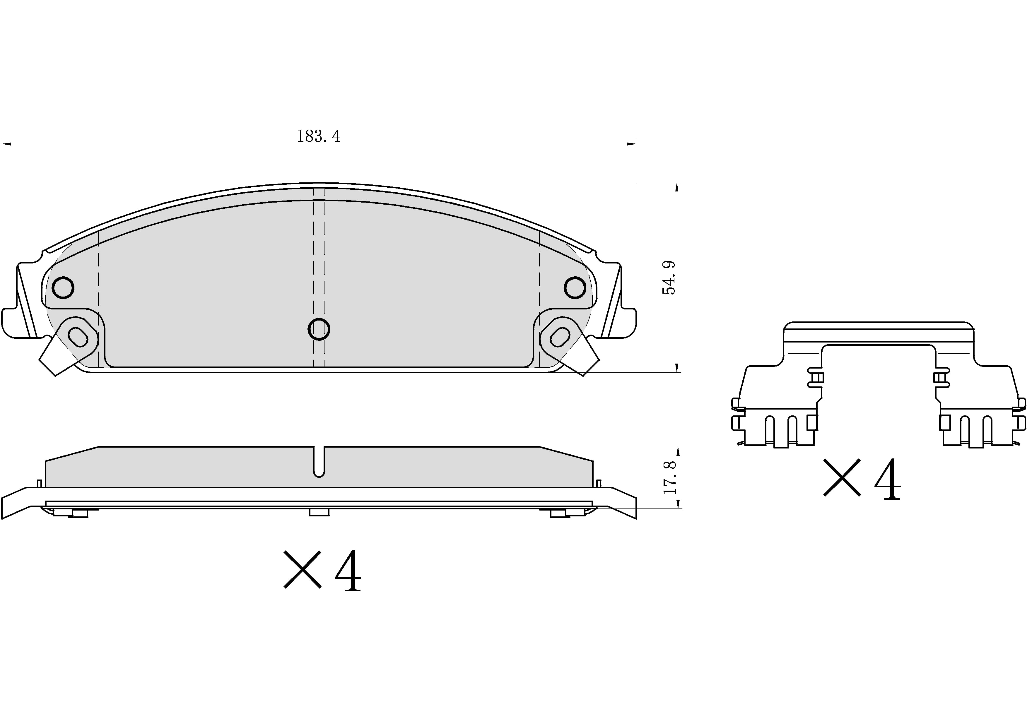 Winstop Brake Pad Set, Front WS.1058.0.C, Dodge Charger 2022-2006