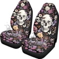 thumbnail image 7 of Uorisanigo Skull Car Seat Covers Waterproof Front Seat Covers Easy Installation Stretch Polyester Fabric Cover Protection Interior Accessories Universal Fit Most Cars,SUV, Trucks, 7 of 7