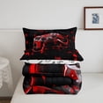 thumbnail image 5 of Comforter Set Twin Size Game Console Bedding Teen Black and Red Gamepad Gaming Bed Comforter Sets 3D Cool Reversible Gamer Controller Quilted Duvet(Red, Twin 2Pcs), 5 of 7
