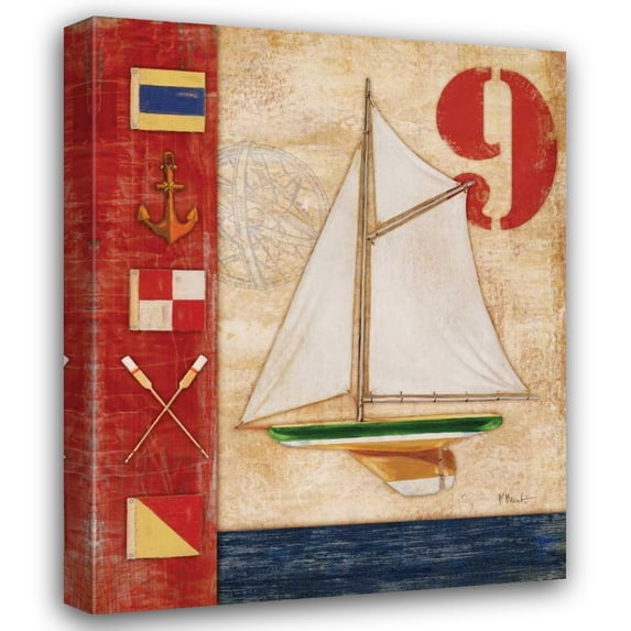 Paul Brent 15x18 Gallery Wrapped Canvas Wall Art Titled - Model Yacht Collage I
