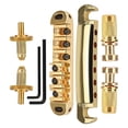 thumbnail image 4 of Juego de piezas de repuesto de guitarra plateada, rodillo de guitarra de pieza trasera de puente de bloqueo, Kits de puente de sillín, para regalo de Oro CUTICAT Puente de cordal, 4 of 7