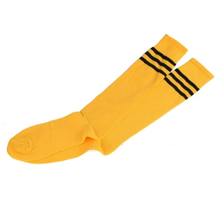 

wendunide 1 Pair THIGH HIGH SOCKS Over Knee Girls Womens Cheerleader Yellow D