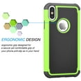 thumbnail image 3 of Case Cover for Apple iPhone XR / XS Max / XS / X / 10 / X Editon. Njjex [Shock Absorption] Drop Protection Hybrid Dual Layer Armor Defender Protective Case Cover - Green, 3 of 4
