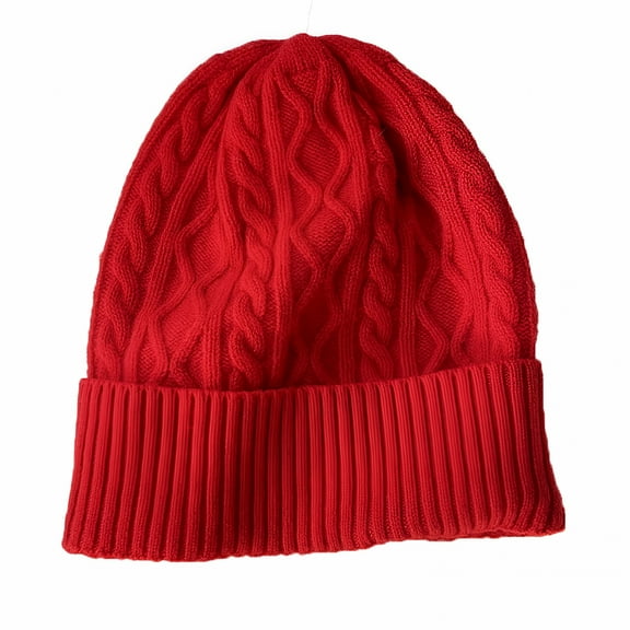 TELOLY 100% Merino Wool Beanies for Women Winter Autumn Solid Warm Soft Wollen Hat Ear Protect Female Bonnet Skullies Cap Red