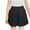 Black, variant on LLYWEY Linen Shorts for Girls - Summer Elastic Waist Wide Leg Shorts with Pockets - Kids Oversized Solid Cotton Linen High Waisted Loose Casual Short Pants