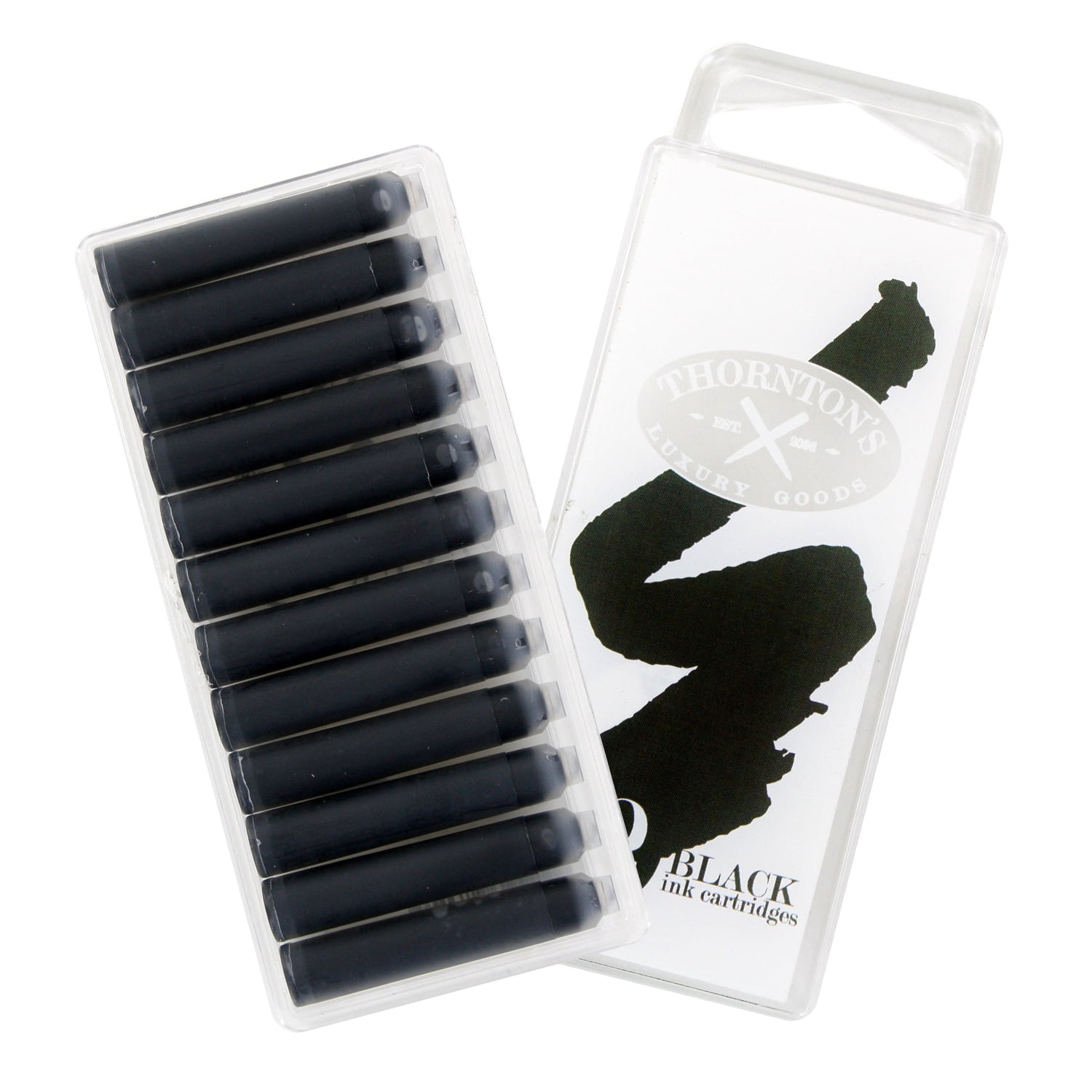 (5 pack) Thornton's Luxury Goods Thornton's Short Standard International Fountain Pen Ink Cartridges (Pack of 12)