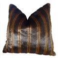 thumbnail image 1 of Plutus Fancy Brown Mink Handmade Throw Pillow, (Double sided 20" x 26" Standard), 1 of 2