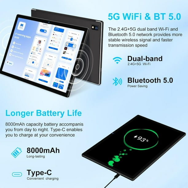 Android Tablet 10.1 Inch by JUEDUR | 22GB RAM+128GB ROM