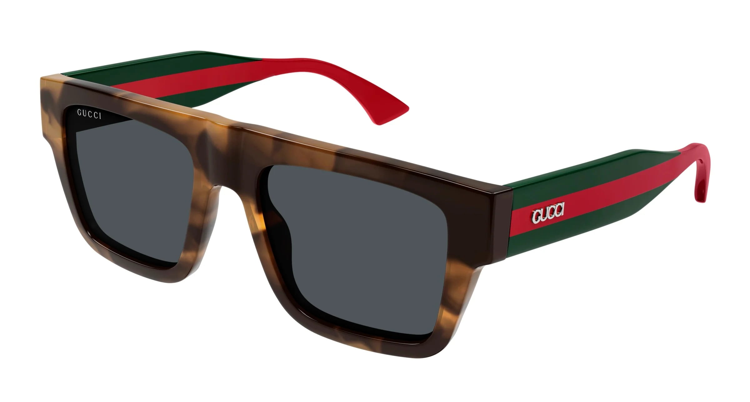 Gucci Eyewear GG 0414 S 003 - Gold Gray Sunglasses with Multicolor