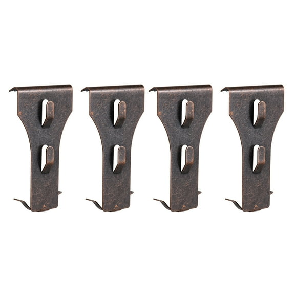 Docooler No-Drill Brick Hook Clips, Outdoor Hardware Hooks for 60-70mm Bricks, 4 Count