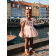 thumbnail image 6 of BemeyourBBs Baby Girls First Birthday Outfit 1st Birthday Party Dress Newborn Fairy Tulle Tutu Romper Dress Fly Sleeve Floral Embroidery Bodysuit Princess Party Cake Smash Dresses Headband, 6 of 9