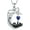 September - Created Sapphire, variant on White Cat and Black Cat Moon Pendant Necklace Sterling Silver Cat Necklace Jewelry Gift for Women