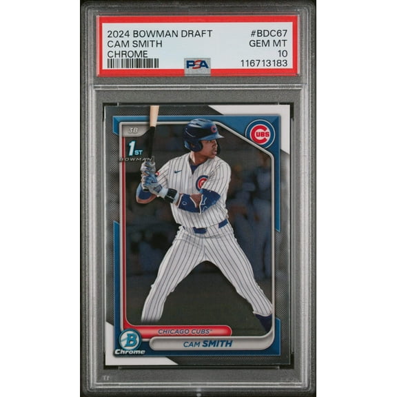 Graded 2024 Topps Bowman Draft Cam Smith #BDC67 Chrome Rookie RC Baseball Card PSA 10 Gem Mint