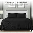 thumbnail image 6 of Sleepdown 4-Piece King Jersey Knit Cotton Blend Sheets, Black, 6 of 8