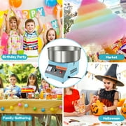 Commercial Cotton Candy Machine - 1000W Electric Cotton Candy Maker with 3500RPM Motor, Stainless Steel Bowl, Perfect for Home, Parties, Carnivals & Events (Blue)