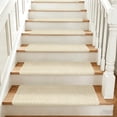 thumbnail image 2 of PURE ERA Non Slip Carpet Stair Treads Self Adhesive Rugs Covers Mats Soft Washable(Set of 7,Beige,9.5" x 30"x1.2"), 2 of 10