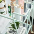 thumbnail image 4 of Linon Lawsonia 2-Tier Mid-Century Mobile Bar Cart with Mirrored Top, 32.5" Tall, 27 lb, Mint, 4 of 17