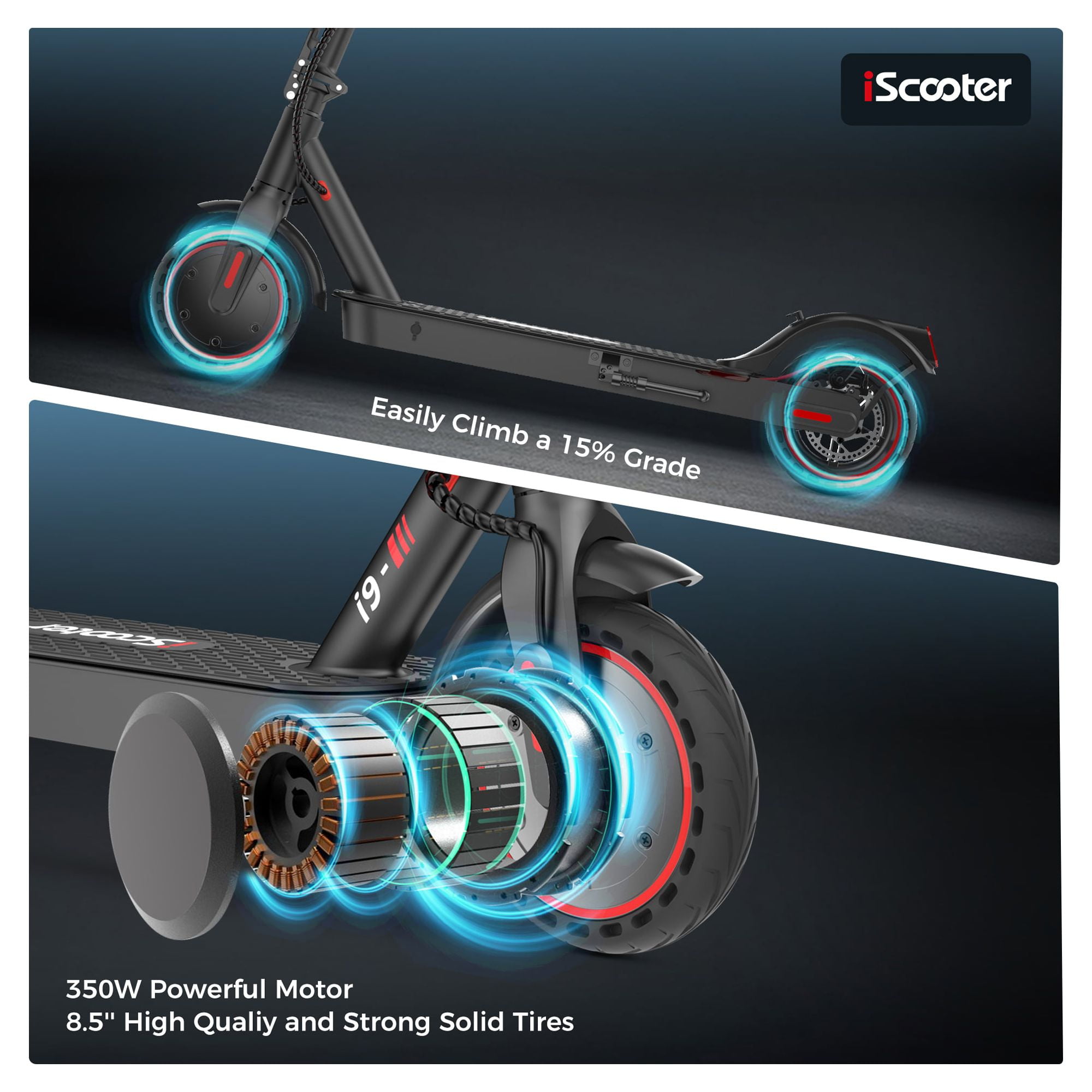 Trottinette Électrique IScooter i9 PRO Pliable Scooter Adulte 350W