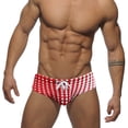 thumbnail image 2 of Bañador ajustado de hombre con estampado de lunares multicolor degradado, ideal para vacaciones en la playa., 2 of 5