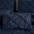 thumbnail image 3 of Chezmoi Collection 10-Piece Bed in a Bag Comforter Set, Pintuck Design, All Season Soft Microfiber Bedding with Sheets, Pillow Shams & Decorative Pillow, Midnight Navy, Full, 3 of 9