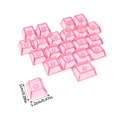 thumbnail image 3 of 21 Key Love Not Carveds Backlit Transparents Keyboards Cap Original Profile For Night Use Gaming Office, 3 of 8