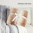 thumbnail image 5 of Cozy Bliss Faux Fur Throw Blanket, Striped Print, Soft Warm Double-Sided Sherpa, Grey 60"x80", 5 of 5
