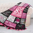 thumbnail image 2 of LHSHID 85th Birthday Gifts for Women Blanket85th Birthday Decorations for Women85th Birthday Party Decorations85th Birthday GiftsSoft Cozy Throw Blanket 60"x80", 2 of 7