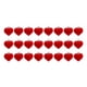 thumbnail image 1 of Adornos decorativos colgantes en forma de corazón | Colgante de bola con acabado rojo flocado de 4,5 cm | Paquete de 24 | Acento de corona de flores de fiesta | Amuleto de bolsa de regalo |, 1 of 6