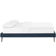 thumbnail image 3 of Pemberly Row Fabric Upholstered/Solid Wood Frame Queen Platform Bed in Azure, 3 of 6