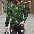 thumbnail image 2 of Dagegui Mens Crewneck Pullover Tops Camo Long Sleeve T Shirts Fashion Camouflage Printed Tees Lightweight Outdoor Active Shirts Green,XXXL, 2 of 5
