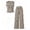 A-Coffee103, variant on Bobifish Teen Girls Outfit Sets Stripe Print Tank Top Wide Leg Pants Two Piece Summer Outfit For Girls