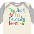 thumbnail image 4 of Inktastic My Aunt in Nebraska Loves Me Boys or Girls Long Sleeve Baby Bodysuit, 4 of 5