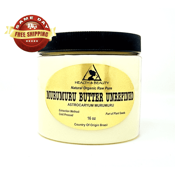 Murumuru Butter Unrefined Organic Extra Virgin Natural Raw 100% Pure 32 oz, 2 lb