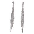 thumbnail image 3 of Colección de joyas de pendientes colgantes, elegantes pendientes colgantes para compromisos y bodas. 9cmx1.2cm, 3 of 9