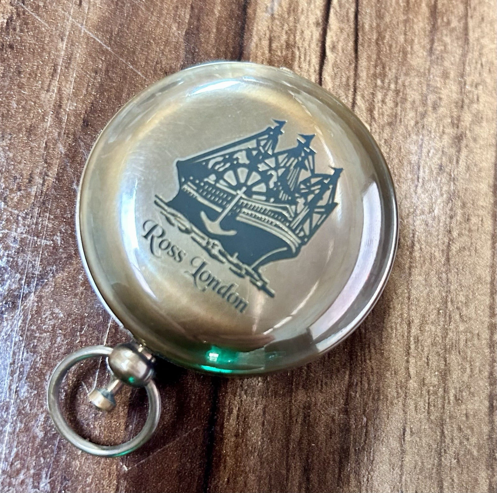 vintage nautical brass compass antique
