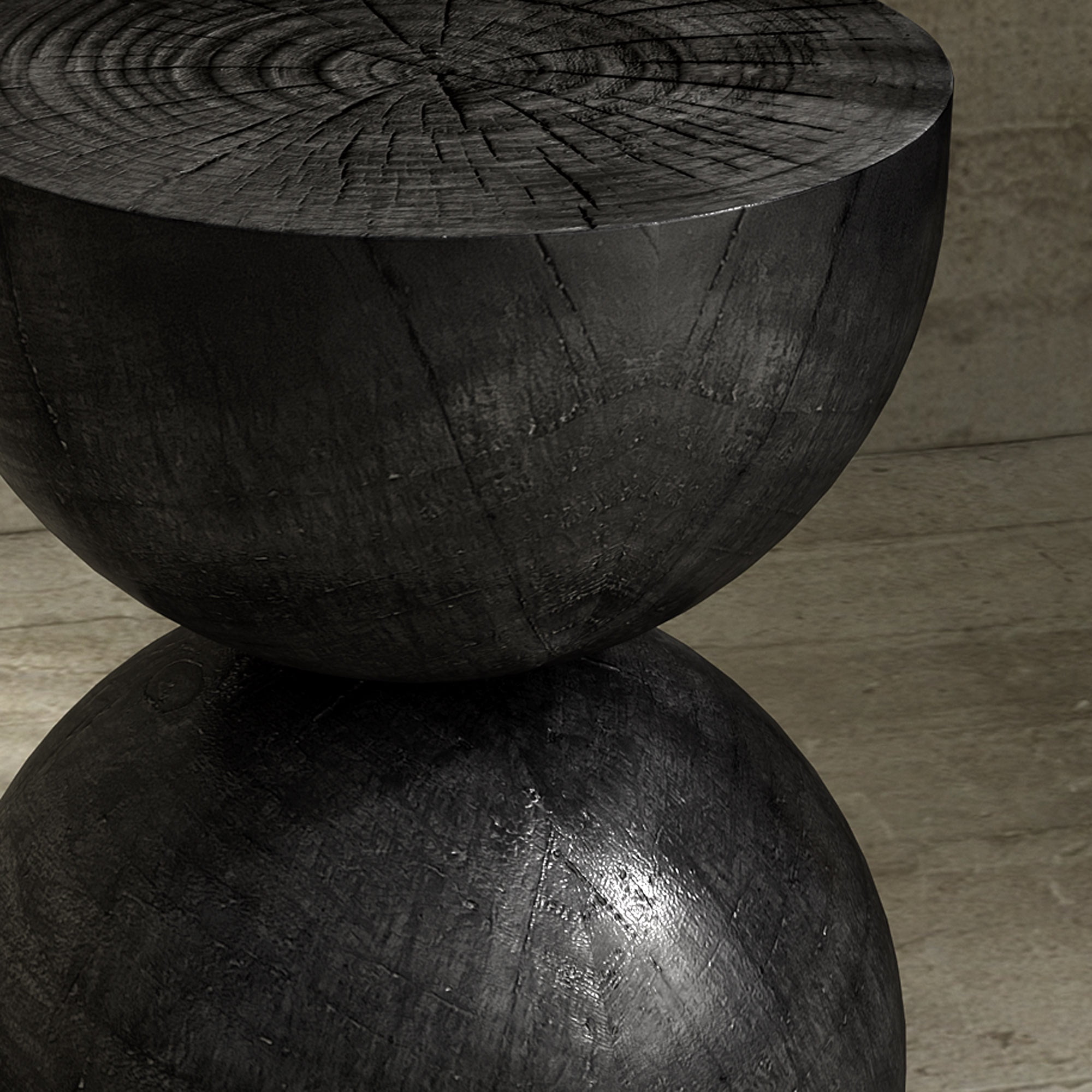 Alina End Table for Indoors or Outdoors - Black Pine Finish