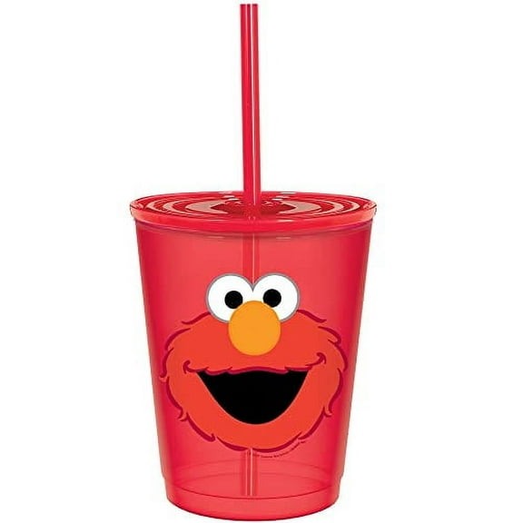 Vibrant Red Everyday Sesame Street Sippy Cup - 12 oz. - BPA-Free Plastic - Perfect for Themed Parties & Events (1 Pc.)