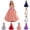 Pink, variant on Fancifize Girls Party Princess Dress Wedding Birthday A Line Maxi Sleeveless Maxi Dresses Kids Evening Dress